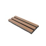 Natural Veneer Slatted Wood Acoustic Panels HDF Materials Sound Proof CE FSC