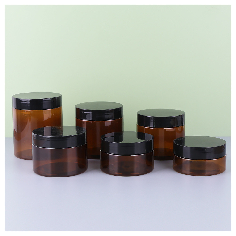 Custom Logo Pet Plastic Storage Jar Cosmetic White PP Body Cream Jar