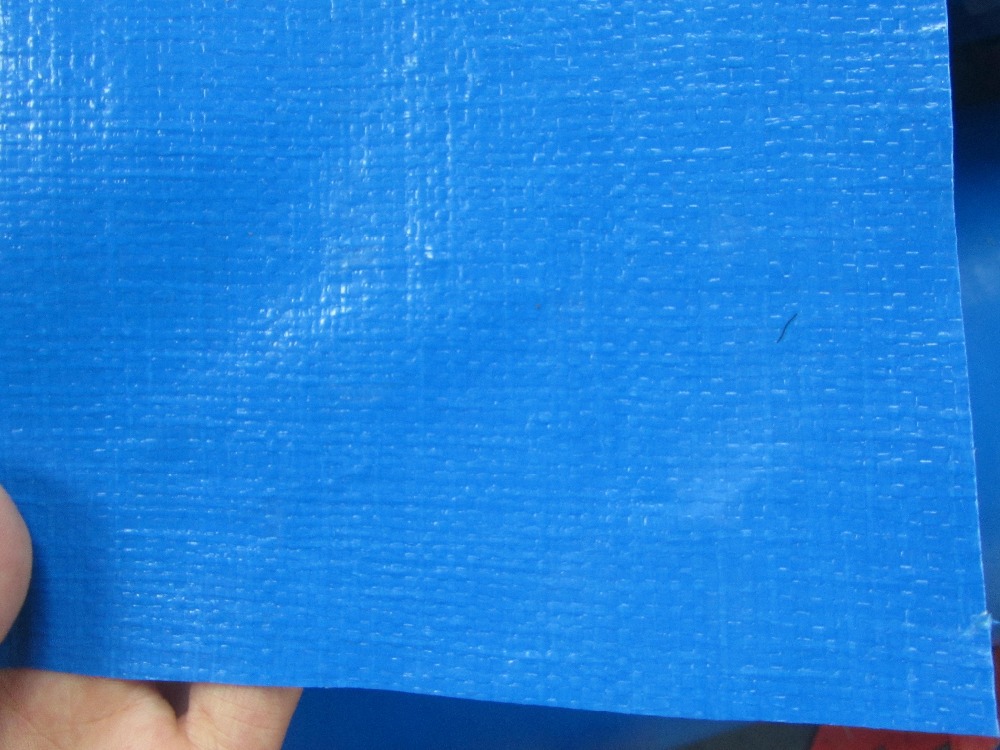 PE tarpaulin blue 150gsm with eyelets and reinforced corner