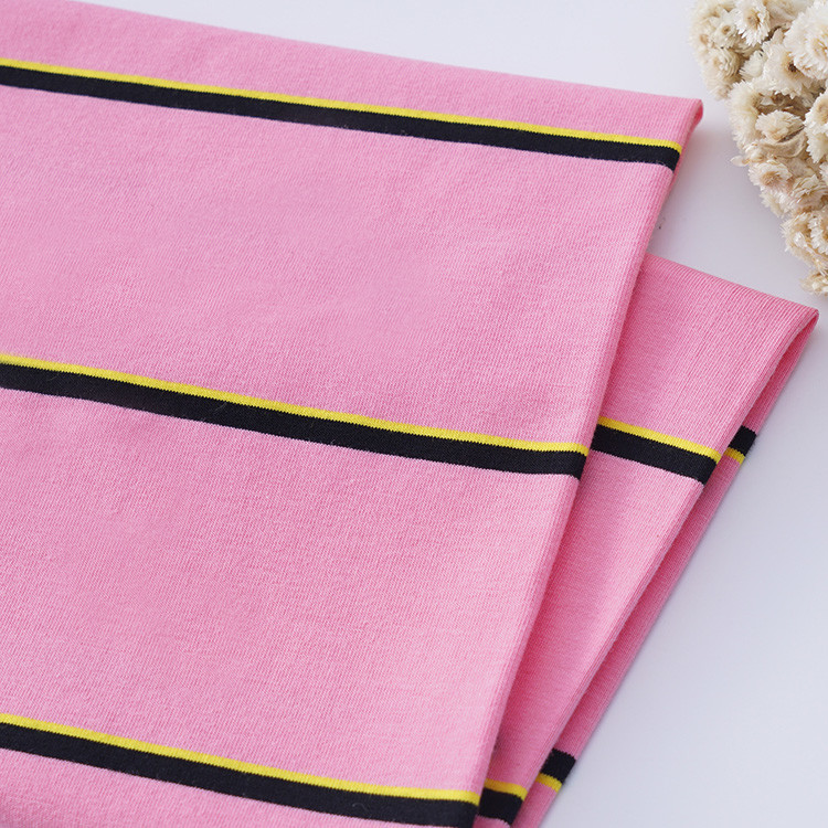 Skin-Friendly And Multicolor Personalised Striped Knit Fabric For Casual Wear