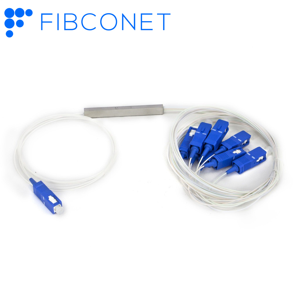 1*8 SC/UPC Connectors Fiber Optic Communication Cables for FTTH Mini PLC Splitter