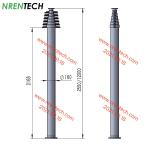 12m pneumatic telescoping mast for telecom antenna 30kg payloads 2.55m closed