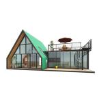 Villa Living or Hotel Elegant Residential Prefab Container House with Aluminum
