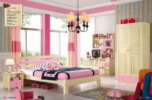 Quality kids pine bed room set furniture,#1003 wholesale