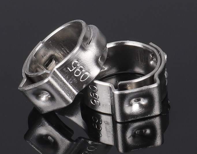 Stainless Steel Single Ear Stepless Throat Clamp for Metric Measurement System in Heavy-Duty Oil Pipe Installations