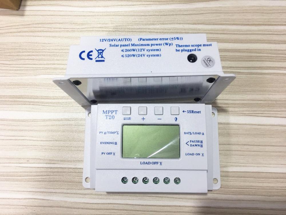 48V 12V 24V 20A 250 Watt Solar Panel Charge Controller With Advanced MPPT Technology