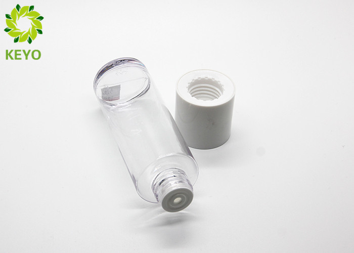Clear Round PETG Material Empty Conditioner Bottle 110ml With White Screw Cap