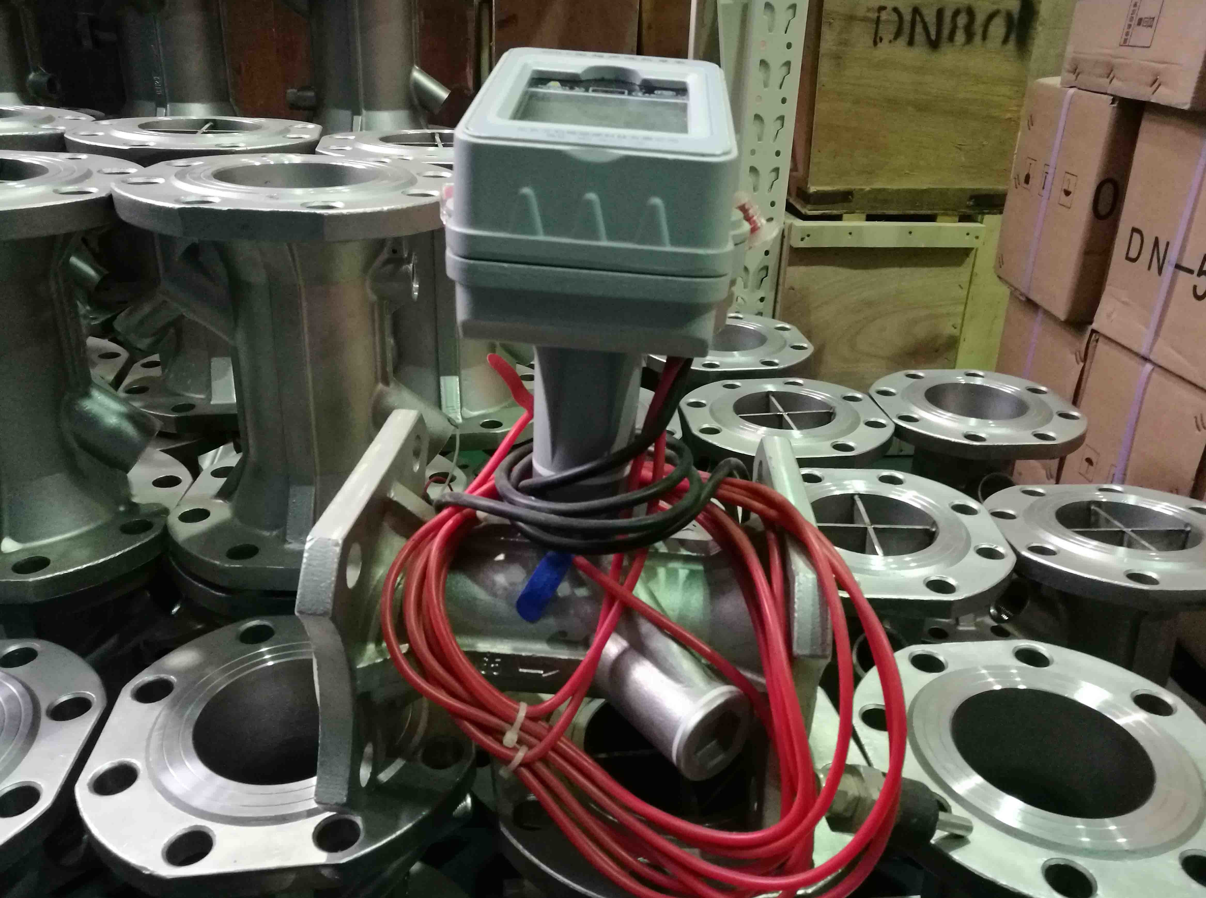 Wafer Type Ultrasonic Water Meter ISO 4064 Transit Time Carbon Steel Housing