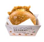 Custom Printed Eco-Friendly Fast Food Packaging for Sandwiches Burgers Rigid