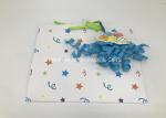 Party White Christmas Paper Sweet Bags With Handles Ribbon Curved Gift Topper