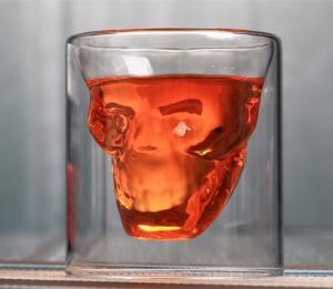 Quality Skull Shaped Double Wall 2.5oz Old Fashioned Whiskey Tumbler wholesale