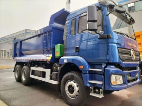 Cheap SHACMAN U-Cargo box Dump Truck 6x4 H3000 380 EuroII Blue Tipper Standard cab 12.00R20 tires for sale