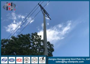 Quality Transmission Tubular Steel Electrical Power Pole Overlap / Flange Connection wholesale