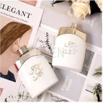 Five Pointed White Glass Perfume Bottle 100ml With UV Silver Weighted Cover