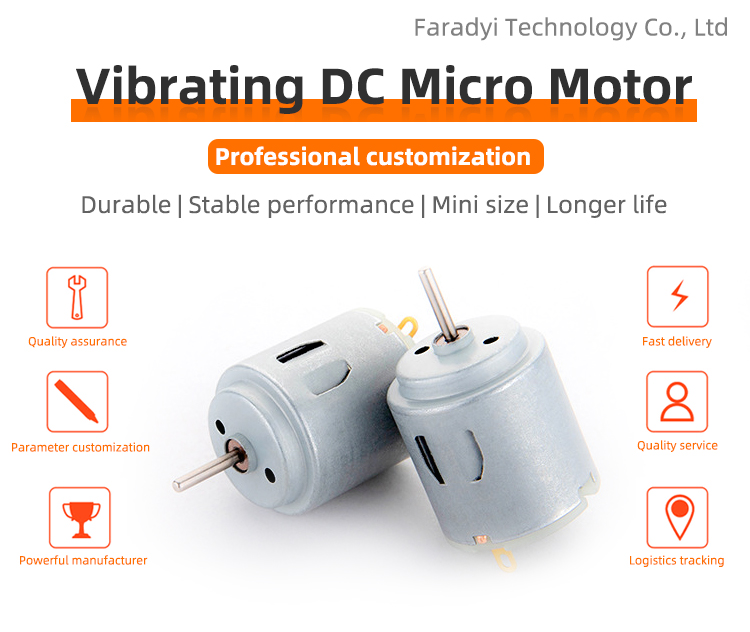 Faradyi Customized Hot Sale Low Current 2.7V 3V Micro Dc Vibration Motor