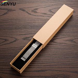 Quality Watch Strap Kraft Paper Packaging with Drawer / Brown Kraft Paper Box Custom Design wholesale