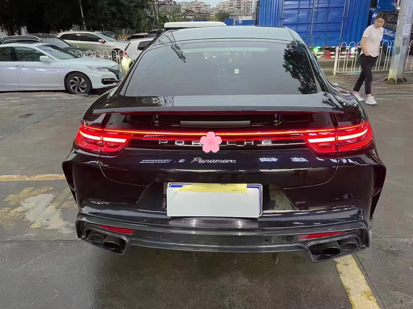 MSY Panamera 971 Body Kit Red Carbon Fiber Replace Front Bumper Spoiler Widebody Kit