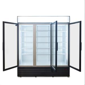 Quality 600W R134A CE glass door bottle cooler 220V 50Hz 3 Glass Door fridge wholesale