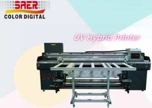 Quality Hybrid UV Printer For Different Material PVC / Soft Film / Leather Printing Waterproof Scratch Resistant 1.8m UV Printer wholesale