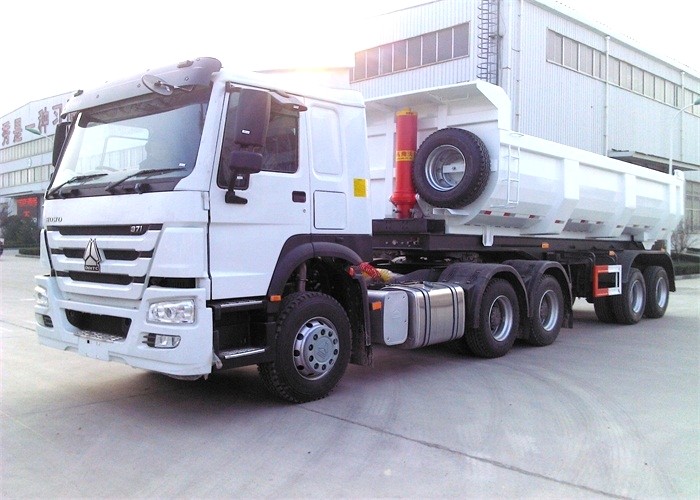 12r22.5 Tire HYVA Cylinder 40T Truck Dump Trailer