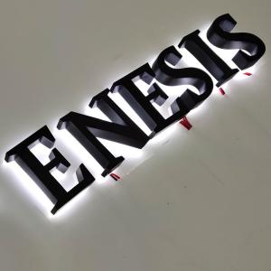 Quality Custom Metal Logo Sign Stainless Steel Backlit Outdoor Illuminated Advertising Letter wholesale