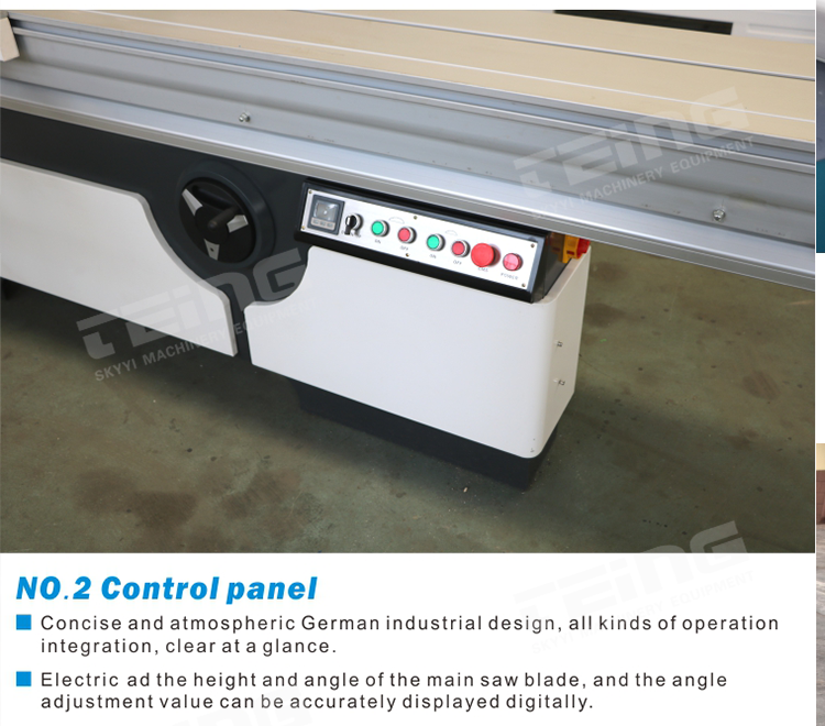 Precision Sliding Table Panel Saw with 5.5KW 1.1KW Power and 3000x375 mm Dimensions
