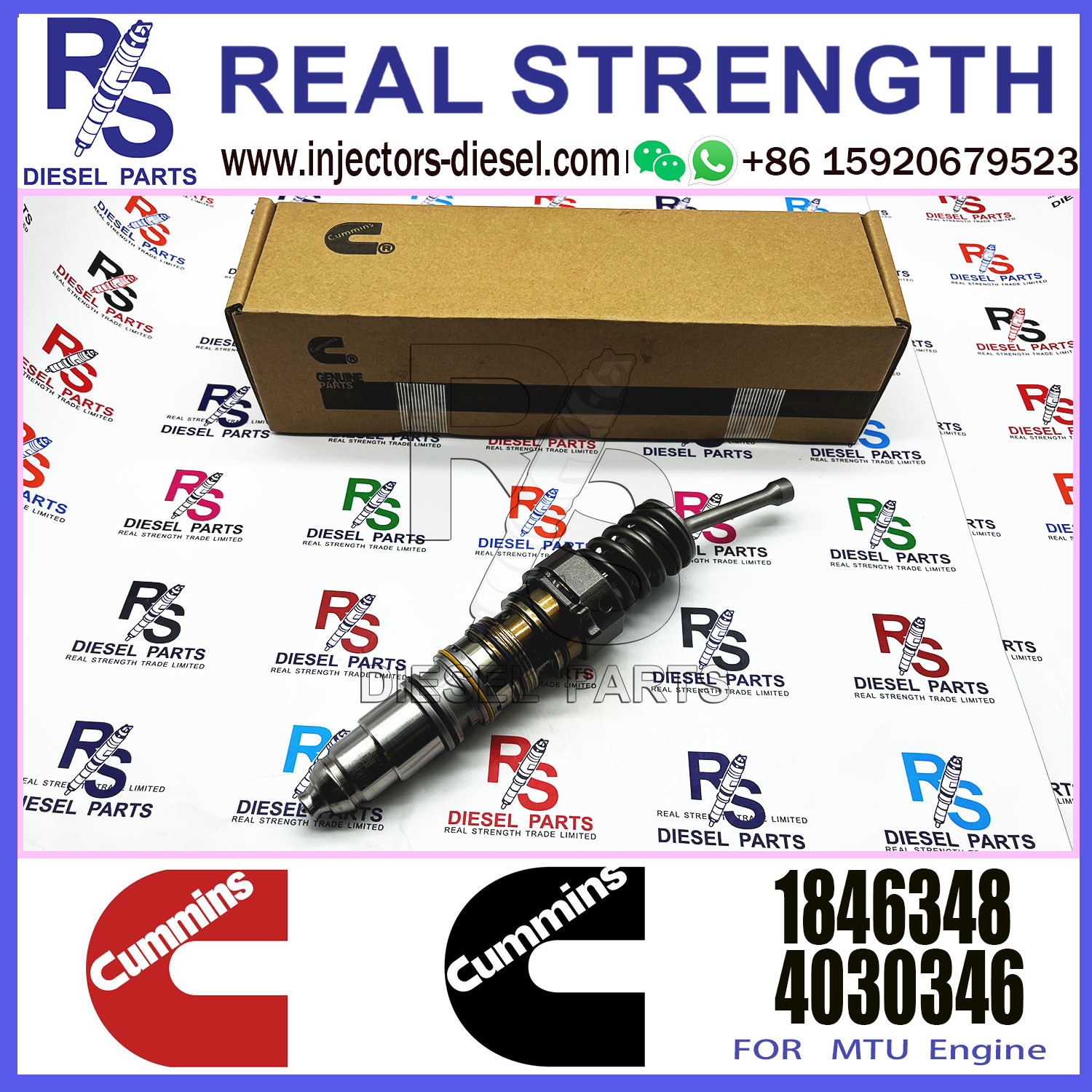 Diesel Fuel Injector 1846348 5634701 4030346 For Cummins QSX15 Diesel Engine