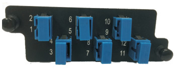 6 Ports Fiber Optic Patch Panel , SC SM Fiber Adapter Panel
