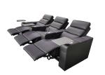 3 Seat Home Theater Recliner Sofa Lounge With Cup Holder