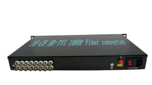 China 1080P coaxial 16-ch HD-TVI fiber optic converter,HD-TVI fiber extender,singlemode,20km on sale