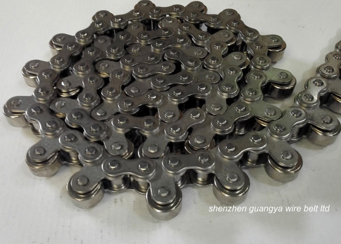 Food Processing Wire Mesh Conveyor Chain , Sprocket Drive Stainless Steel Chain