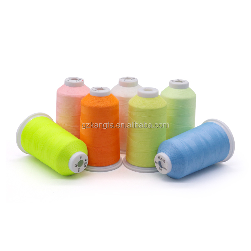 100g Net Weight Sewing Thread Kangfa Glow in the Dark Polyester Luminous Embroidery