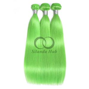 Quality Green Straight Remy Human Hair Bundles Sew In Weave Bundles Brazilian Bundle Deals wholesale