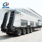 50-90Tons Loading Capacity Leaf Spring Suspension Lowbed Trailer with 2 Lines