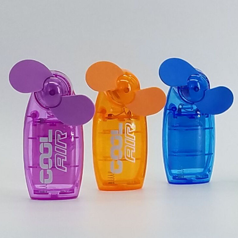 Mini fan transparent cabinet convenient outdoor small fan mini 4-inch battery advertising small fan