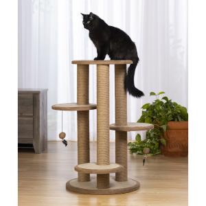 Quality 37inch Cat Tree Scratching Post tower jute wrapped Multi Platform Cat Climbing Frame wholesale