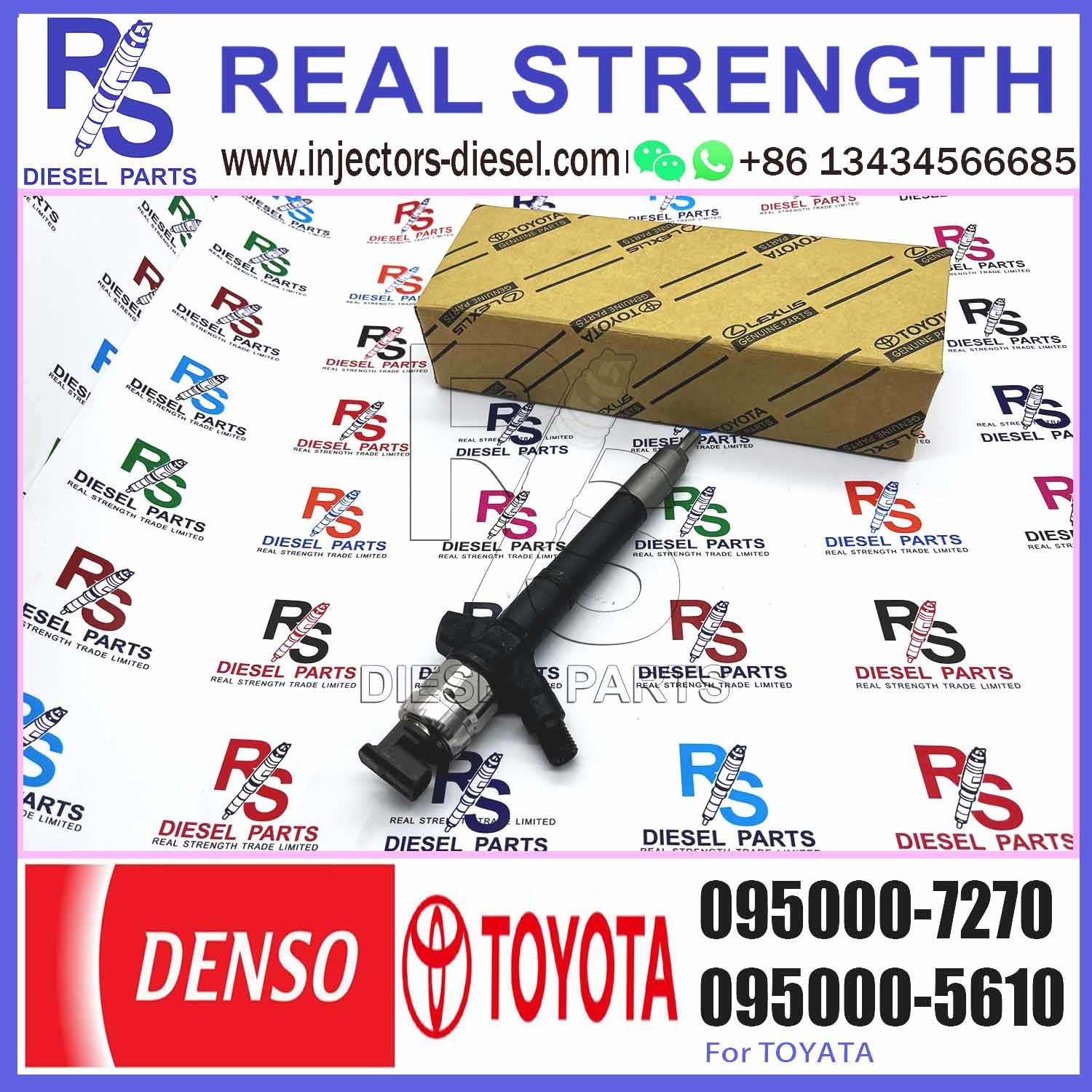 Diesel Common Rail Fuel Injector 095000-7640 095000-7630 095000-7280 095000-7270 for TOYO-TA 23670-0R170 23670-09290
