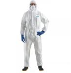 Hooded Disposable Protective Suit , Waterproof Isolation Gown Work Safety