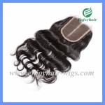 Lace top closure 4''x4'' ,brazilian virgin hair natural color body wave 10''-24'
