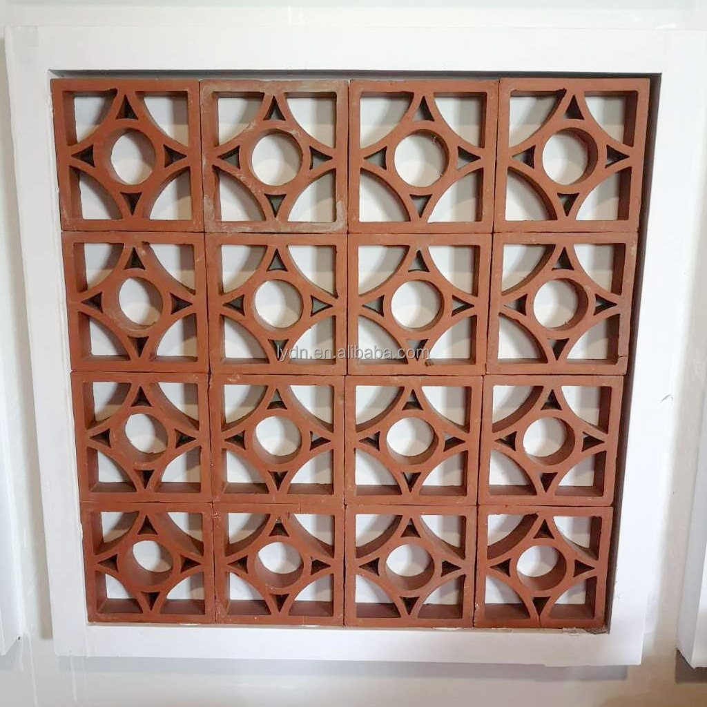 800 Centigrade Heat Insulation Hollow Perforated Clay Bricks for Garden Wall Decorative Construction