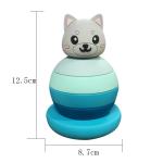 Animals Silicone Stacking Tower Educational Building Blocks Toys For 3 Year Olds