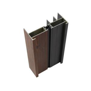 Quality High Hardness Wood Finish Aluminium Profiles T5 T6 For Kitchen Door / Curtains wholesale