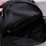 BSCI Womens Waterproof Backpacks 27cm 32cm Black Soft Leather Backpack