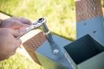 Stamping Punching Bending Outdoors Garden Decor Wood Connector Metal Swing Stand