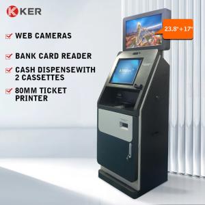 Quality dual screen payment Deposit and Withdrawal All in One Cash kiosk machine Self Service Kiosk wholesale