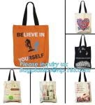 Leather Handled Gold Bridal Party Cotton Tote Bag,100% cotton OEM logo plain