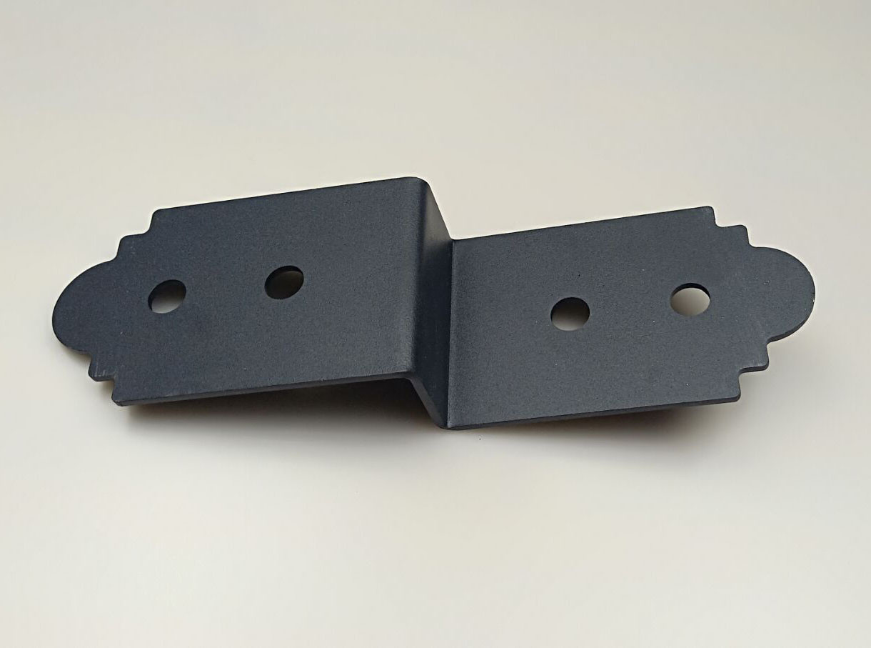 6" Post to Beam Support Heavy Duty Steel Black Z Bracket for Wood Shelves Fixing