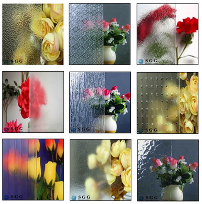 4mm Clear Patterned Glass for home decoration