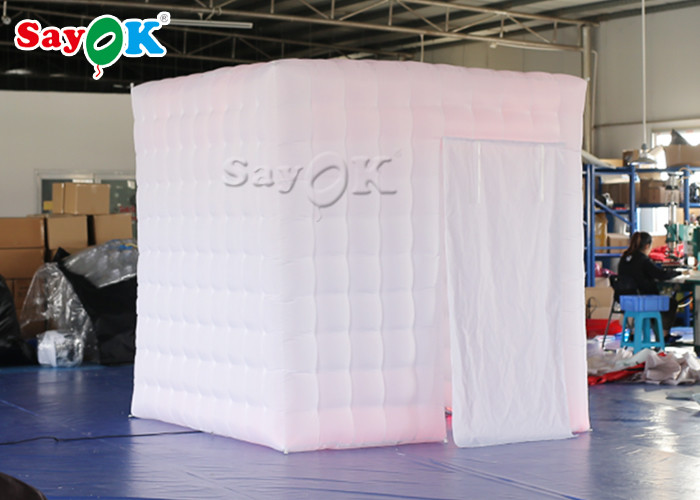 Professional Photo Studio Colored LED Light Inflatable Photo Booth For Holiday Event Portable