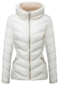 Quality Mid Thickness Ladies Waterproof Down Coat Stand Collar Type Wind Resistant wholesale